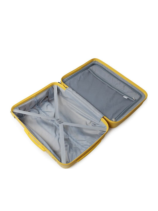 Newcom Cabin Travel Suitcase Hard Yellow with 4 Wheels Height 55cm N1594/50