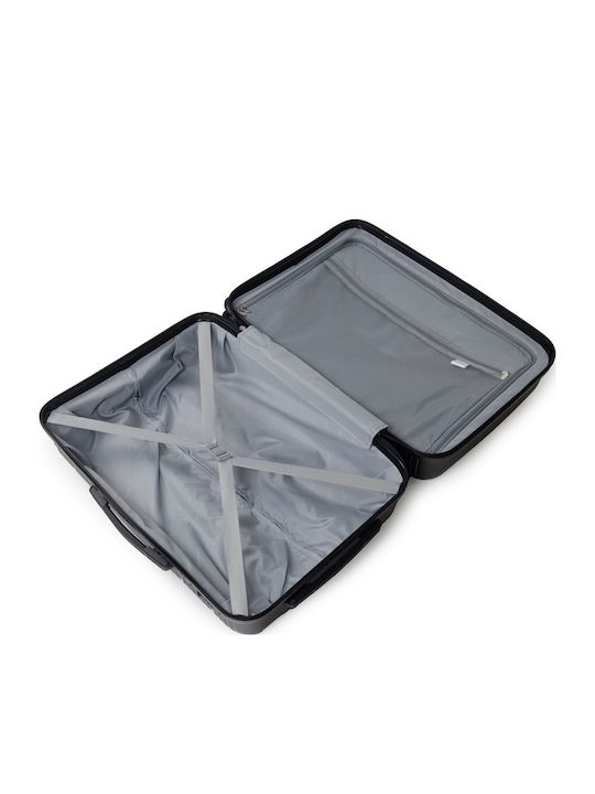 Newcom Hard Black Suitcases with 4 Wheels Set 3pcs