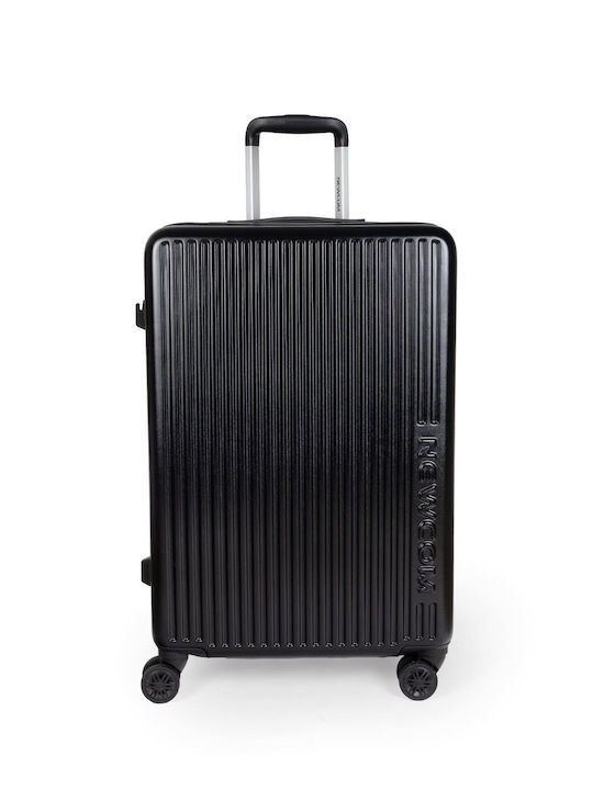 Newcom Large Travel Suitcase Hard Black with 4 Wheels Height 79cm N1490/70