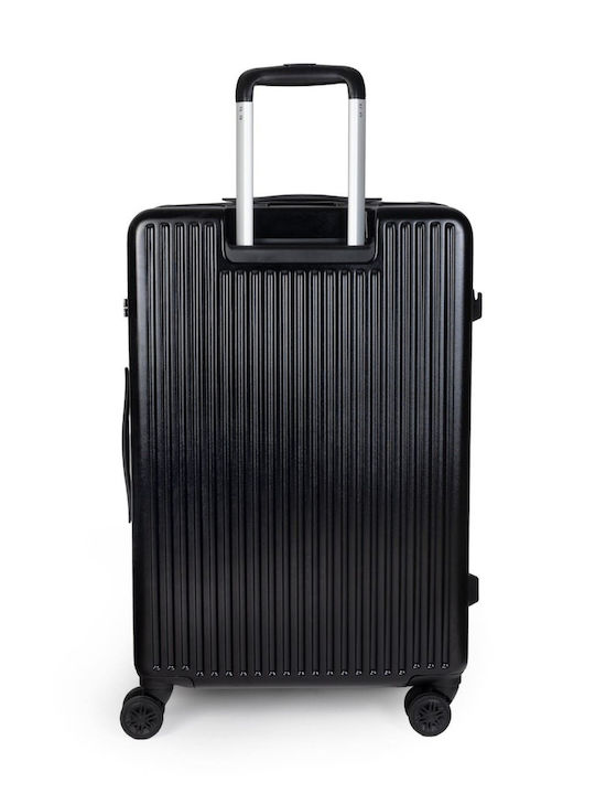 Newcom Large Travel Suitcase Hard Black with 4 Wheels Height 79cm N1490/70