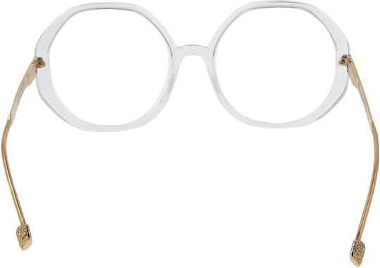 Philipp Plein Transparent Weiblich Metallisch Brillenrahmen VPP053S 0880