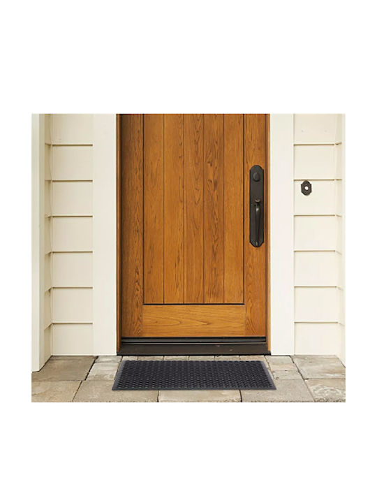 Home Use Entrance Mat Anti-slip made of Rubber Black 90x60cm Thickness 8mm