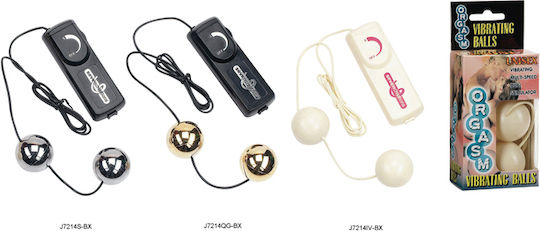 Seven Creations Orgasm Vibrating Duoballs Ασύρματες Κολπικές Μπάλες με Δόνηση Λευκές