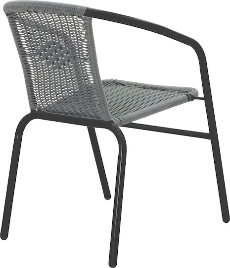 Scaun Obbi Negru Gri 54x56x73 cm