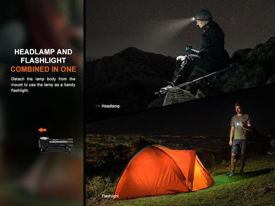 Fenix Φακός Κεφαλής LED IP68 με Μέγιστη Φωτεινότητα 300lm Hm23