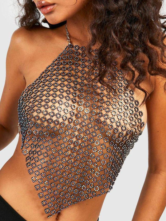Γυναικείο Crop Top Μαύρο