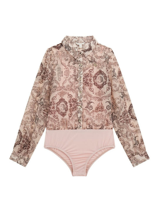 Guess Children's Bodysuit Long Sleeve Pink