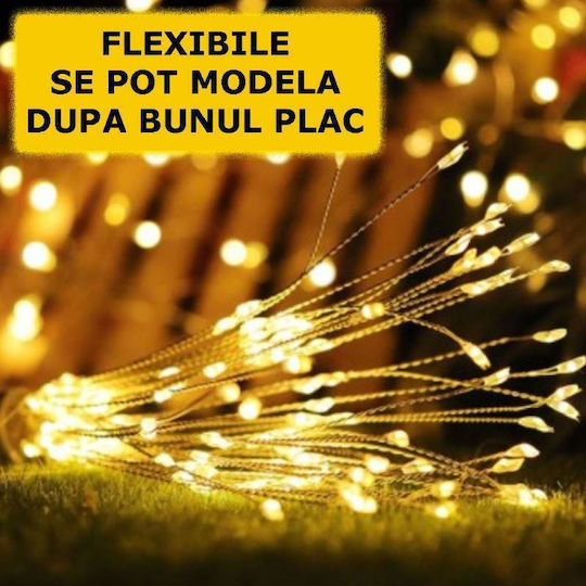 300 Lămpițe LED 4m. Alb cald tip Focuri de artificii 1buc
