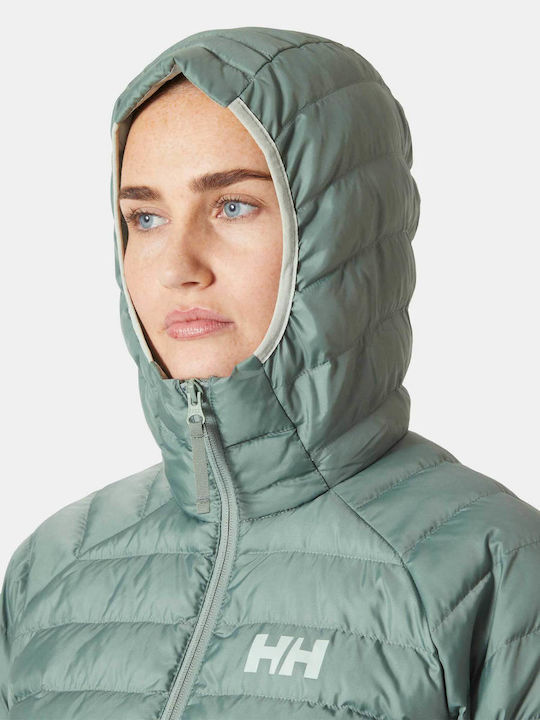 Women's Short Lifestyle Jacket for Winter Green