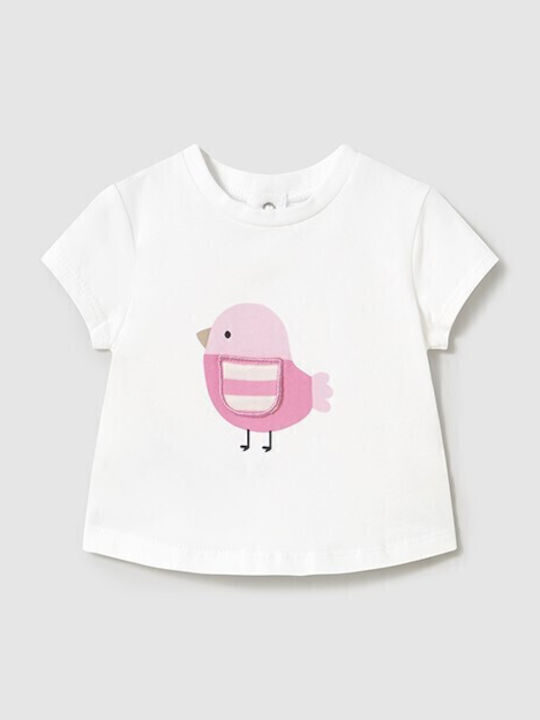 Kids' Set with Shorts Summer 3pcs White/Pink