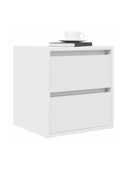 Vidaxl Wall-Mounted Bedside Tables 2 Pieces White 38x34x40cm White