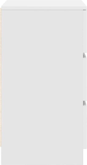 Vidaxl Nachttische 3 Schubladen 2 Stk Weiß 39x35x65cm Weiß
