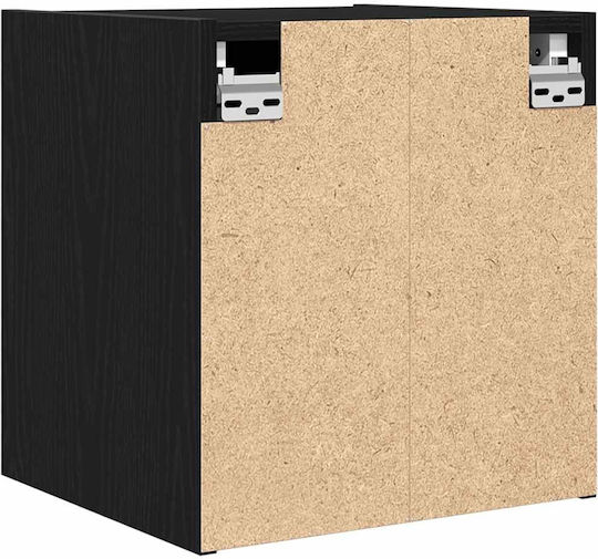 Vidaxl Wall-Mounted Bedside Tables 2 Pcs Black Oak 38x34x40cm Black