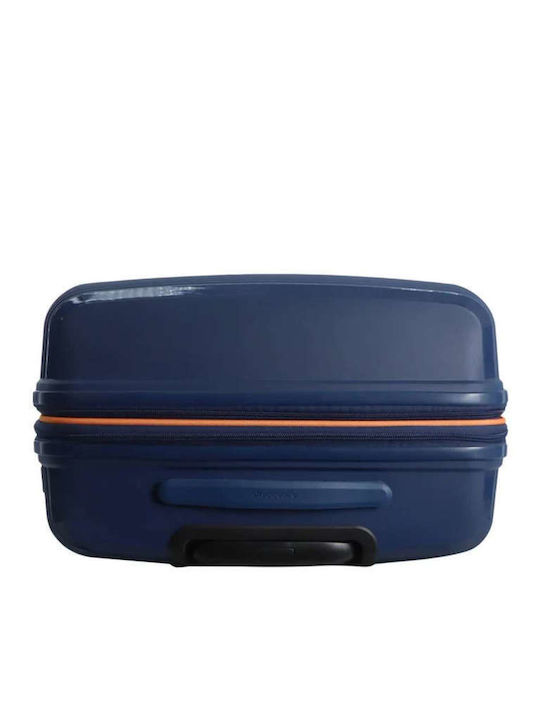Discovery Mittlerer Reisekoffer Hartschalen Blau mit 4 Räder Höhe 65cm