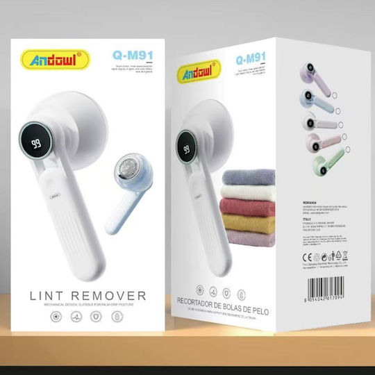 Andowl Rechargeable Fabric Shaver White