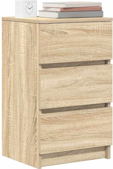Комоди Дървени Дъб Сонома 2бр 39x35x65см