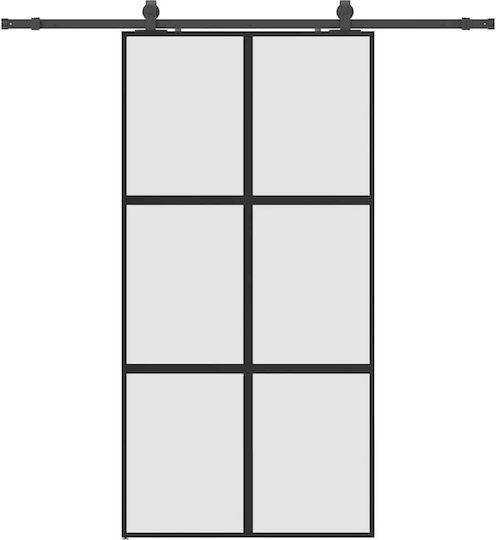 Vidaxl Σετ Συρόμενης Πόρτας Υλικό Μαύρο 102,5x205 Cm Μαύρο Vidaxl Σετ Συρόμενης Πόρτας Υλικό Μαύρο 102,5x205 Cm Μαύρο