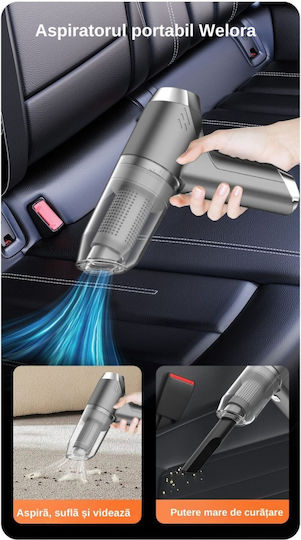 Aspirator De Mână Și Suflantă Pentru Mașini 2 În 1 Reîncărcabil 12V 120W
