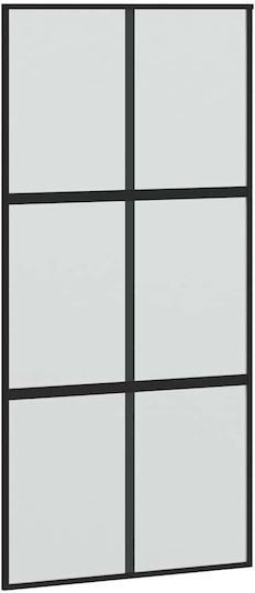 Vidaxl Sliding Door Set Black Hardware 102.5x205 Cm Black