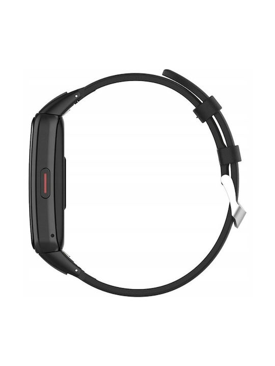 Tech-Protect Λουράκι Δερμάτινο Μαύρο (Honor Band 6)