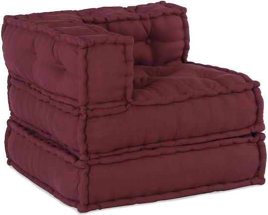 Vidaxl Pouf Modular Vișiniu 70x70x54 Material Roșu