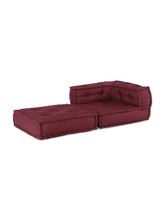 Vidaxl Modular Pouffe Maroon 70x70x54 Ύφασμα Κόκκινο