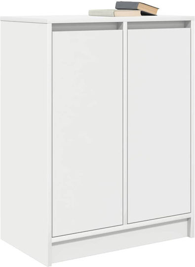 Vidaxl Шкаф за обувки Бял 57x34x76см ПДЧ 1 брой Бял