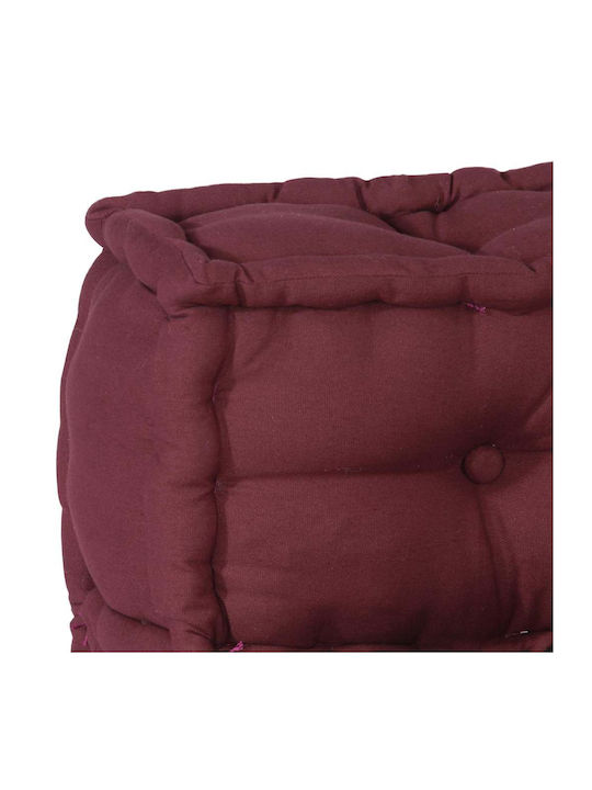 Vidaxl Modular Pouffe Maroon 70x70x54 Ύφασμα Κόκκινο