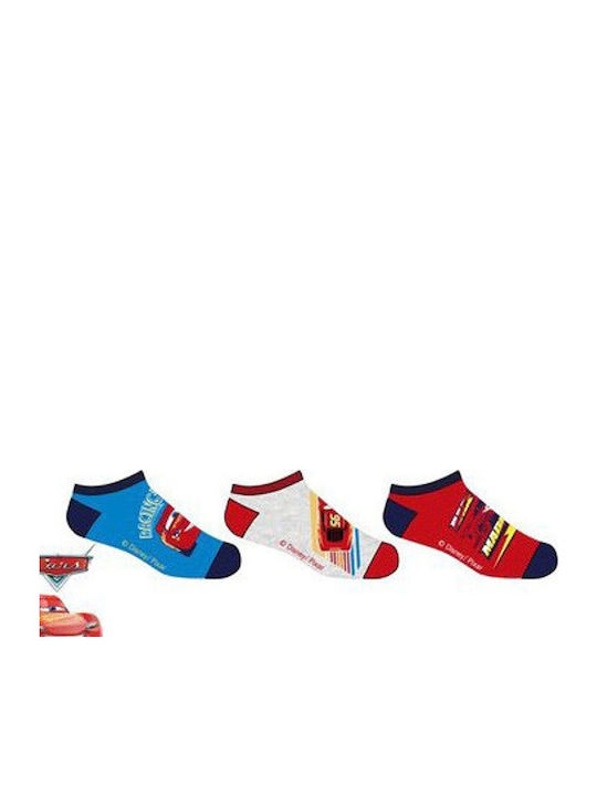 Disney Kids' Ankle Socks Cars Colorful 3 Pairs