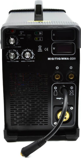 Geko G80096 Welding Machine MIG / TIG / MMA / FCAW with Maximum Welding Current 220A and Duty Cycle 60%