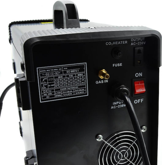 Geko G80096 Welding Machine MIG / TIG / MMA / FCAW with Maximum Welding Current 220A and Duty Cycle 60%