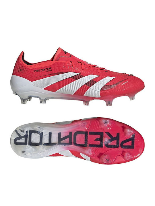 adidas Predator Elite FG Football Shoes with Red Cleats