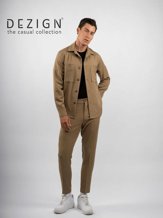 Μακρυμάνικo Overshirt Μπεζ