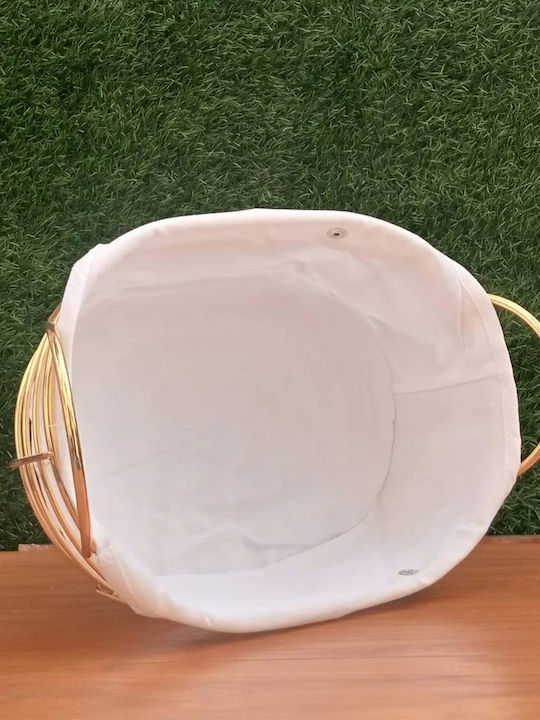 Καλάθι Ψωμιού Μεταλλικό Χρυσό 26x19cm
