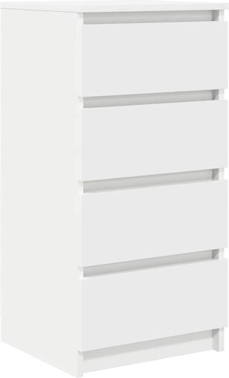Office Storage Chipboard Cabinet White L85xW34xH76cm