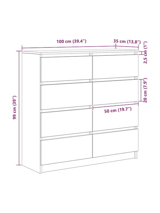 Wooden Sideboard Brown