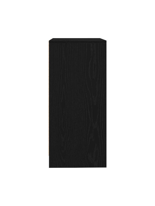 Office Storage Chipboard Cabinet Black Oak L57xW34xH76cm
