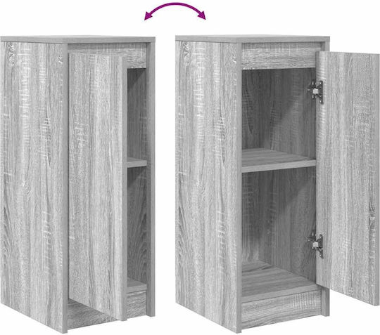 Дървен Офисен Шкаф Сив Сонома 29.5x34x76см