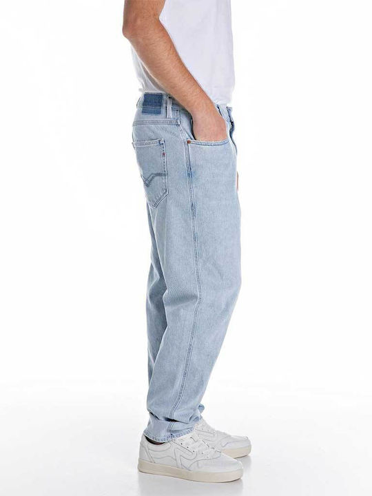 Sandot Men's Jeans Pants Elastic Light Blue