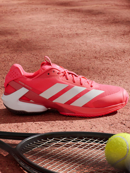 adidas Men's Tennis Shoes for Clay Courts Red