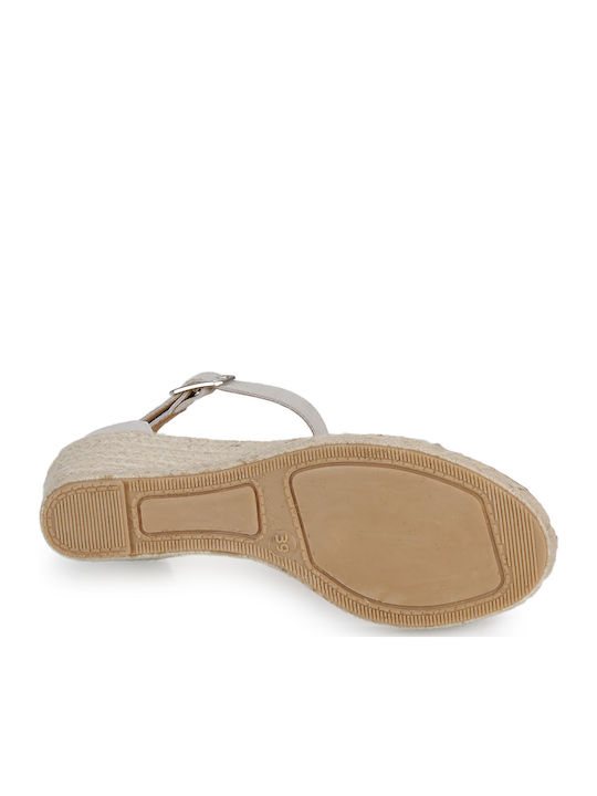 Indali Platforme Dama Tip Espadrile Albe