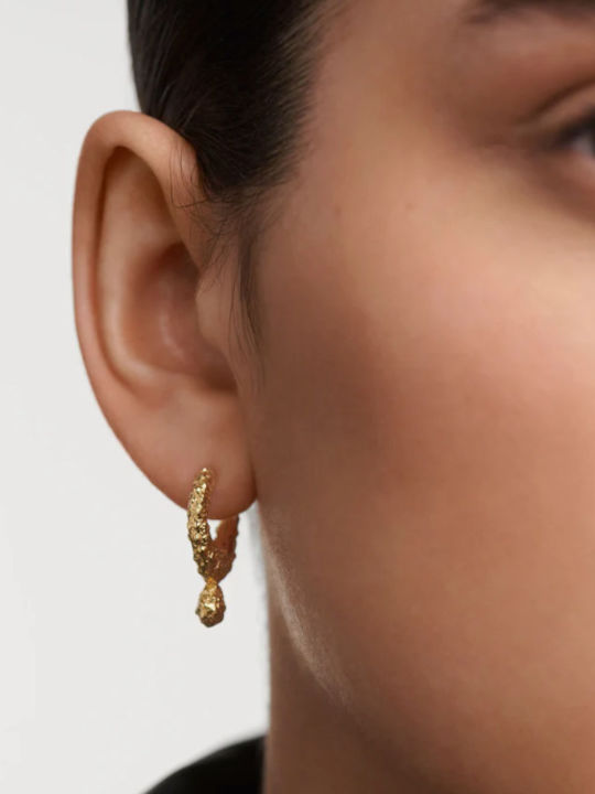 P D Paola Single Earring made of Silver Gold Plated