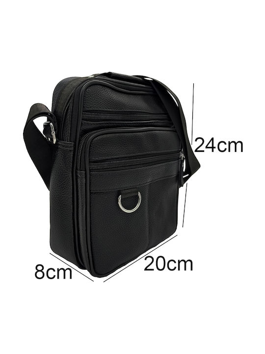 Gift-Me Leder Herrentasche Handtasche Schwarz