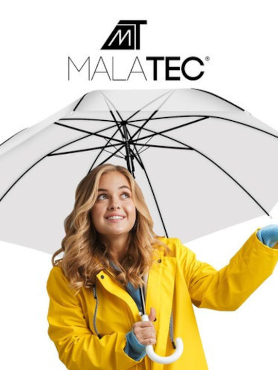 Malatec Автоматична Чадър за Дъжд с бастун за ходене Сив