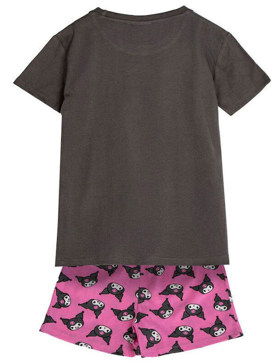 Cerda Pijama Copii Vara Gri Hello Kitty Kuromi