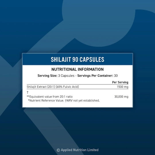 Applied Nutrition Shilajit Pur Acid Humic și Fulvic 30000mg 90 capsule Pure