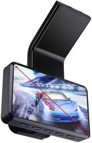 Andowl Qca105 4K Dashboard Car DVR, 3" Display