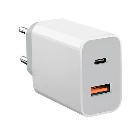 Încărcător Fără Cablu cu Port USB-A și Port USB-C 18W Livrarea energiei / Quick Charge 3.0 Albς