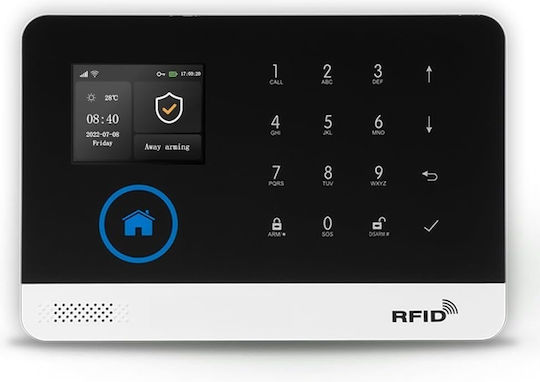 PGST PG-103-K Wireless Alarm System with 5 Motion Detectors , 12 Door Sensors , Siren , 4 Remotes , 4 Tags and Keyboard (Wi-Fi)
