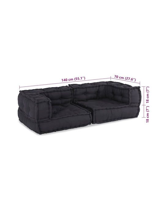 Puf Canapea Gri 140x70x36cm